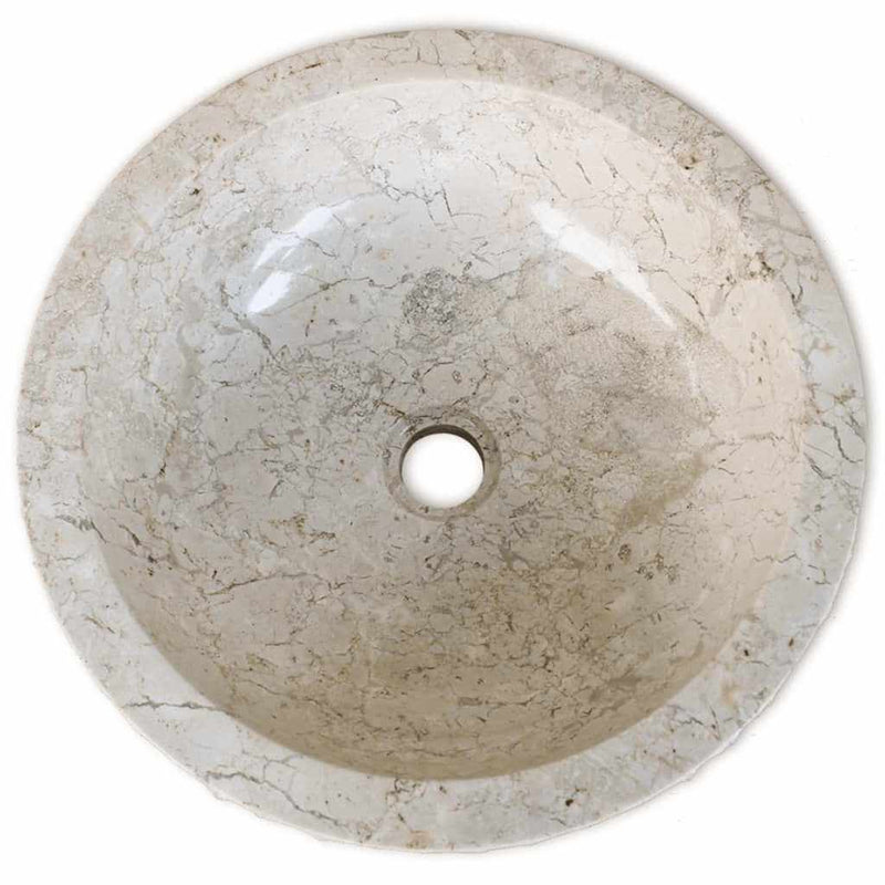 Chiuvetă, crem, 40 cm, marmură
