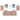 Set mobilier baie format din 9 piese cu chiuvete incluse, Bej