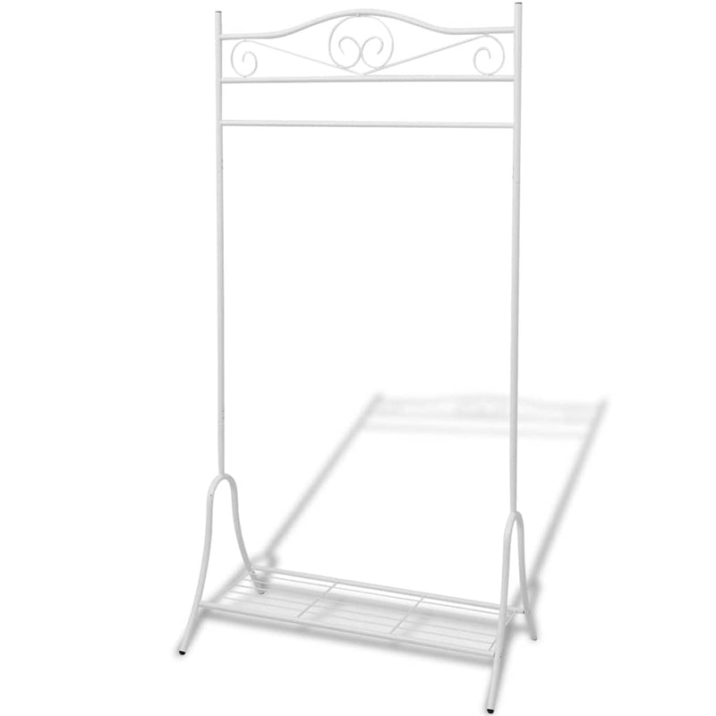 Organizator îmbrăcăminte, oțel, alb