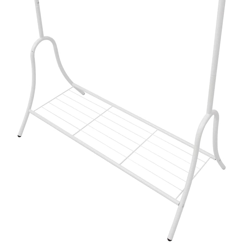 Organizator îmbrăcăminte, oțel, alb