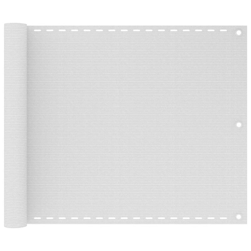 Prelată pentru balcon din HDPE 75 x 400 cm, alb