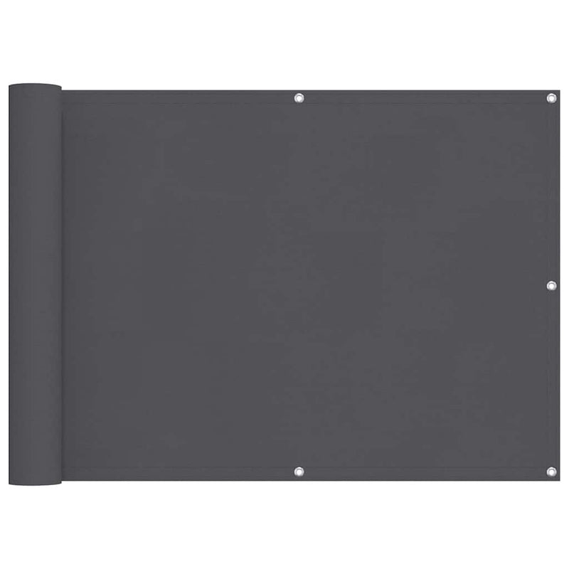 Prelată balcon, material textil oxford, 75 x 400 cm, antracit