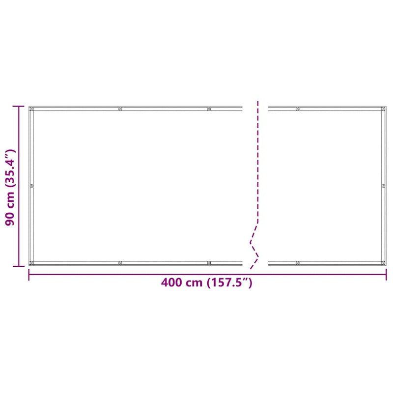 Prelată balcon, material textil oxford, 90 x 400 cm, antracit
