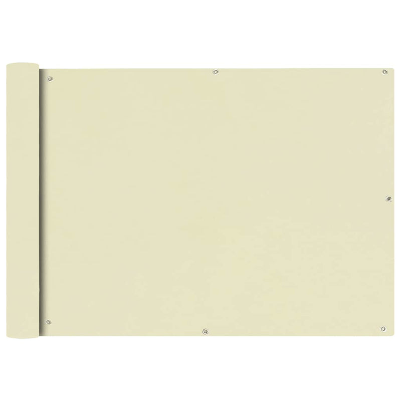 Prelată balcon din material textil oxford, 75 x 600 cm, bej