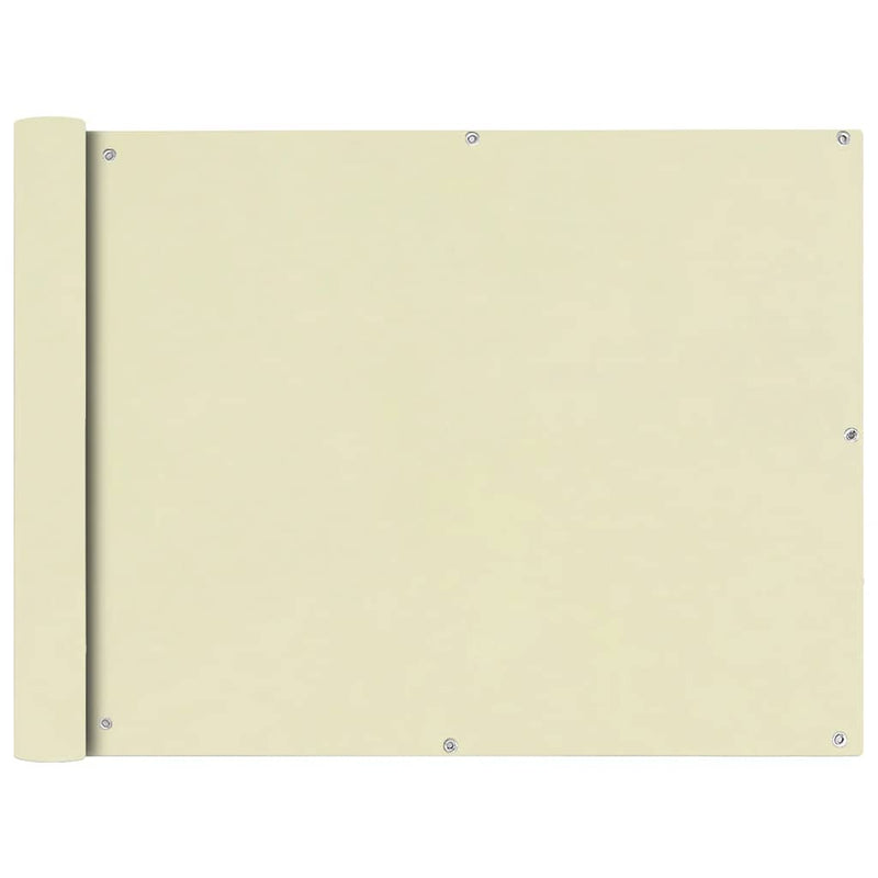 Prelată pentru balcon, material textil oxford, 90x400 cm, crem