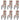 Scaune de bucătărie, 6 buc., multicolor, material textil