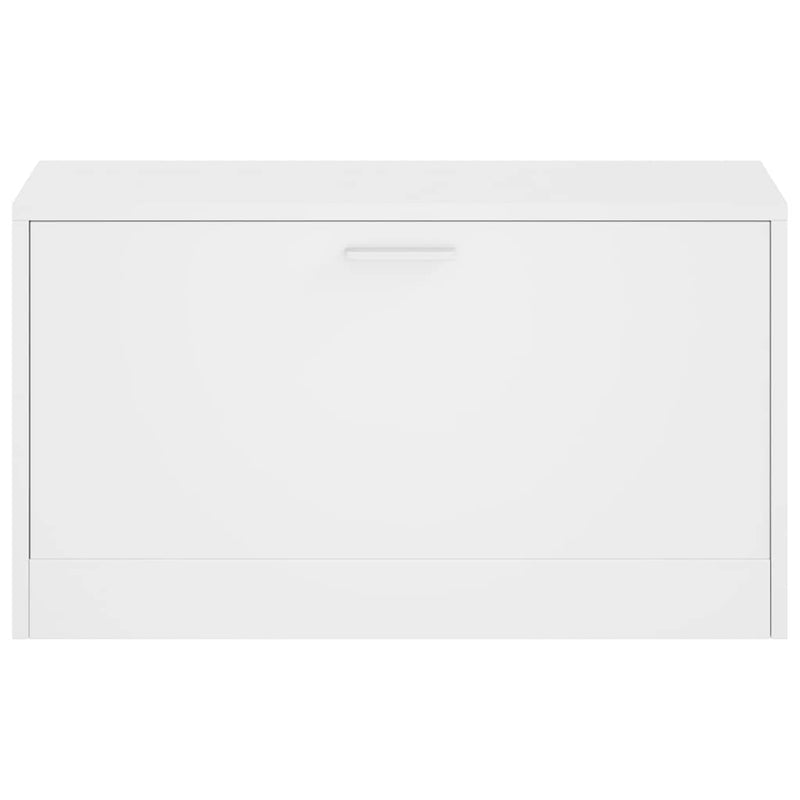 Banchetă de stocare pentru pantofi, 80x24x45 cm, alb