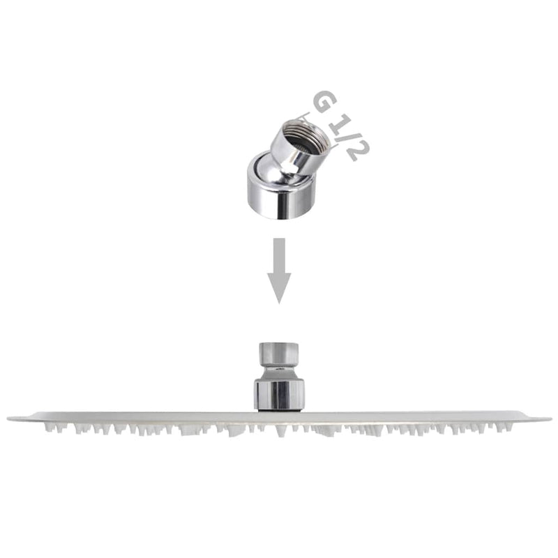 Cap de duș rotund tip ploaie, oțel inoxidabil, 30 cm