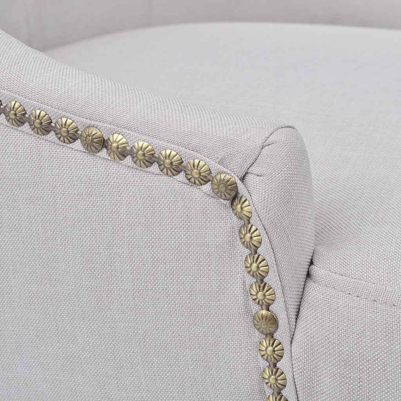 Scaune de sufragerie, 4 buc., gri crem, material textil