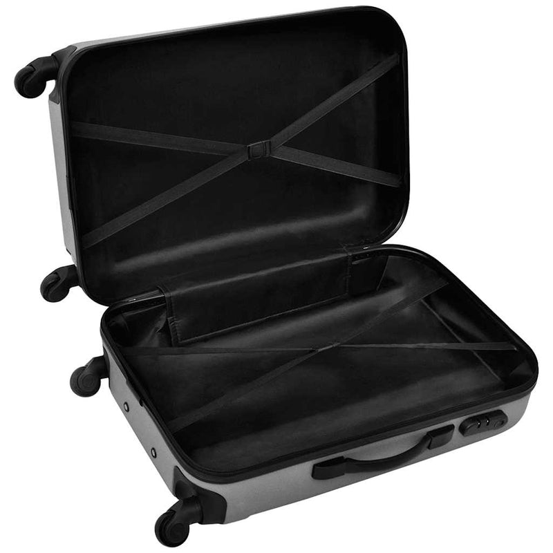 Set valize rigide, argintiu, 3 buc., 45,5/55/66 cm