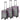 Set valize rigide, argintiu, 3 buc., 45,5/55/66 cm