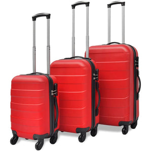 Set valize rigide, roșu, 3 buc., 45,5/55/66 cm