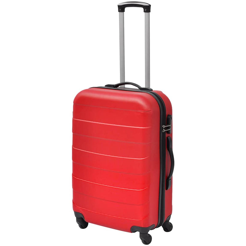 Set valize rigide, roșu, 3 buc., 45,5/55/66 cm