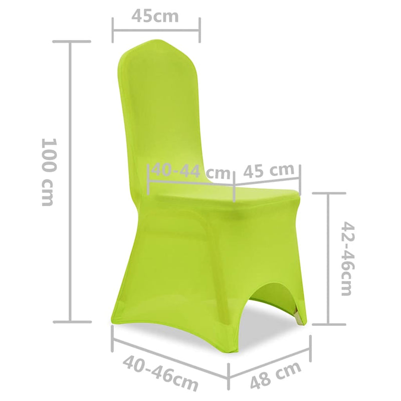 Husă de scaun elastică, 6 buc., verde
