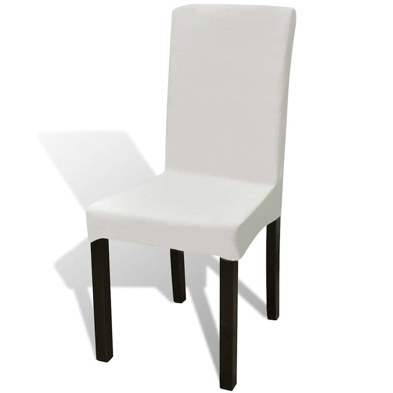 Huse de scaun elastice drepte, 4 buc., crem