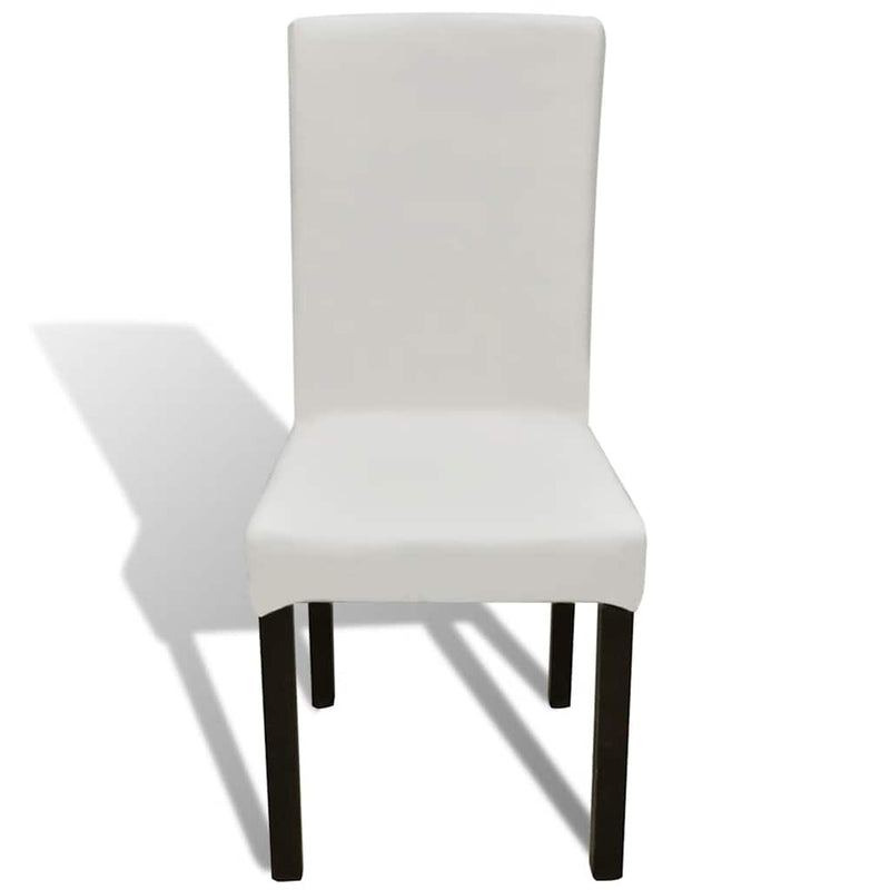 Huse de scaun elastice drepte, 4 buc., crem
