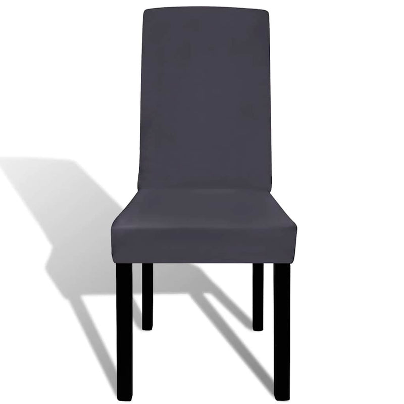 Huse de scaun elastice drepte, 6 buc., antracit