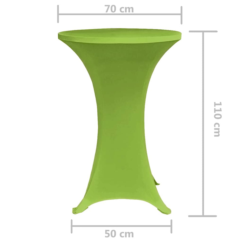 Husă elastică pentru masă, 2 buc., verde, 70 cm