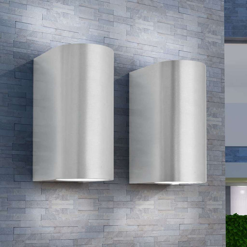 Corp iluminat LED perete exterior 2 buc, rotund, sus/jos