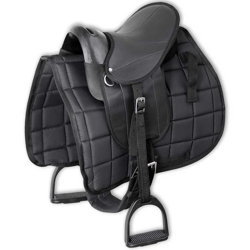 Set șa ponei 10", negru