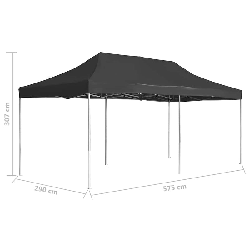 Cort de petrecere pliabil profesional, antracit, 6x3m, aluminiu
