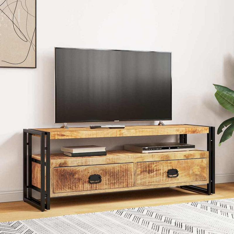 Comodă TV, 120 x 35 x 45 cm, lemn masiv de mango