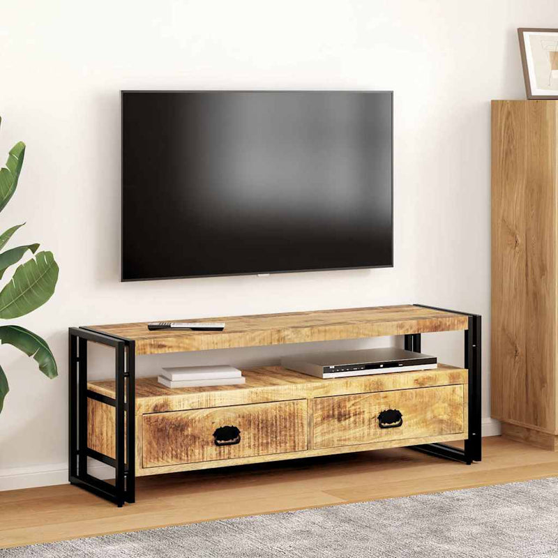 Comodă TV, 120 x 35 x 45 cm, lemn masiv de mango