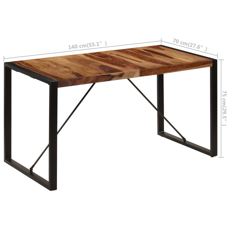 Masă de bucătărie, 140 x 70 x 75 cm, lemn masiv de acacia