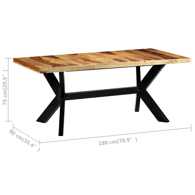 Masă de bucătărie, 180 x 90 x 75 cm, lemn masiv de acacia