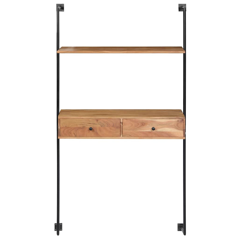 Birou de perete, 90 x 40 x 170 cm, lemn masiv de acacia