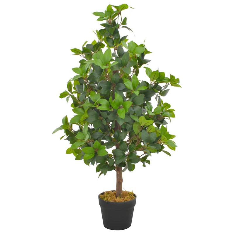 Plantă artificială dafin cu ghiveci, verde, 90 cm