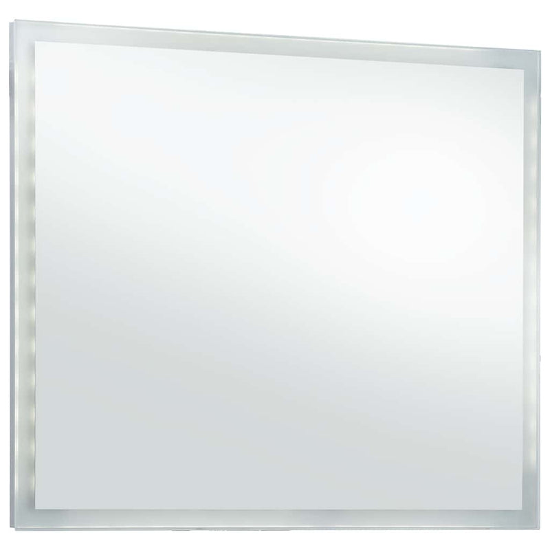 Oglindă cu LED de perete pentru baie, 80 x 60 cm