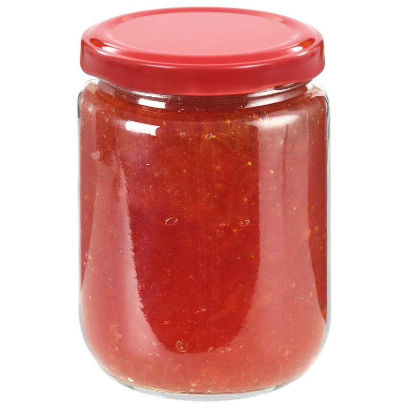 Borcane din sticlă pentru gem, capace roșii, 96 buc., 230 ml