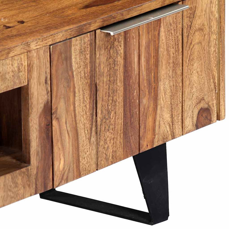 Comodă TV, 140 x 30 x 40 cm, lemn masiv de acacia
