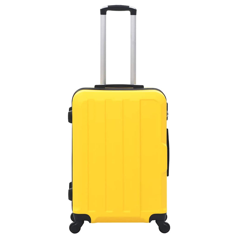 Set valize carcasă rigidă, 3 buc., galben, ABS