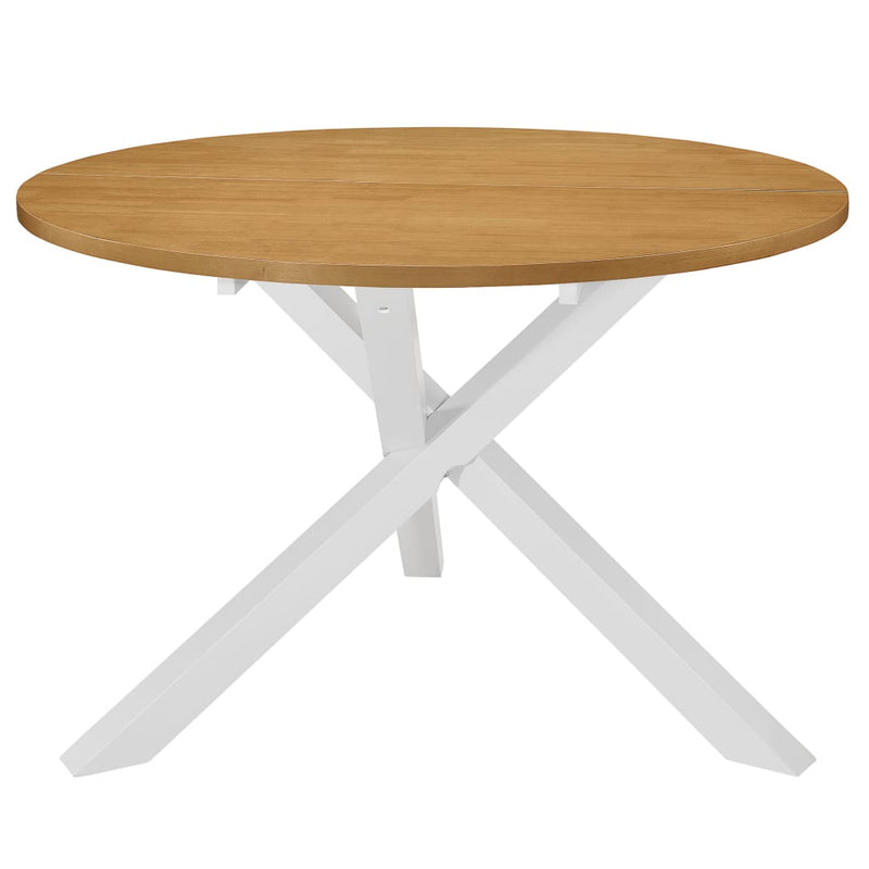 Masă de bucătărie, alb, 120 x 75 cm, MDF