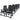 Set mobilier de exterior, 9 piese, antracit, plastic