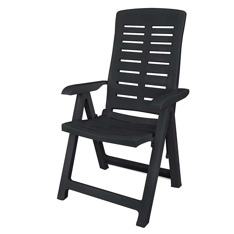 Set mobilier de exterior, 9 piese, antracit, plastic