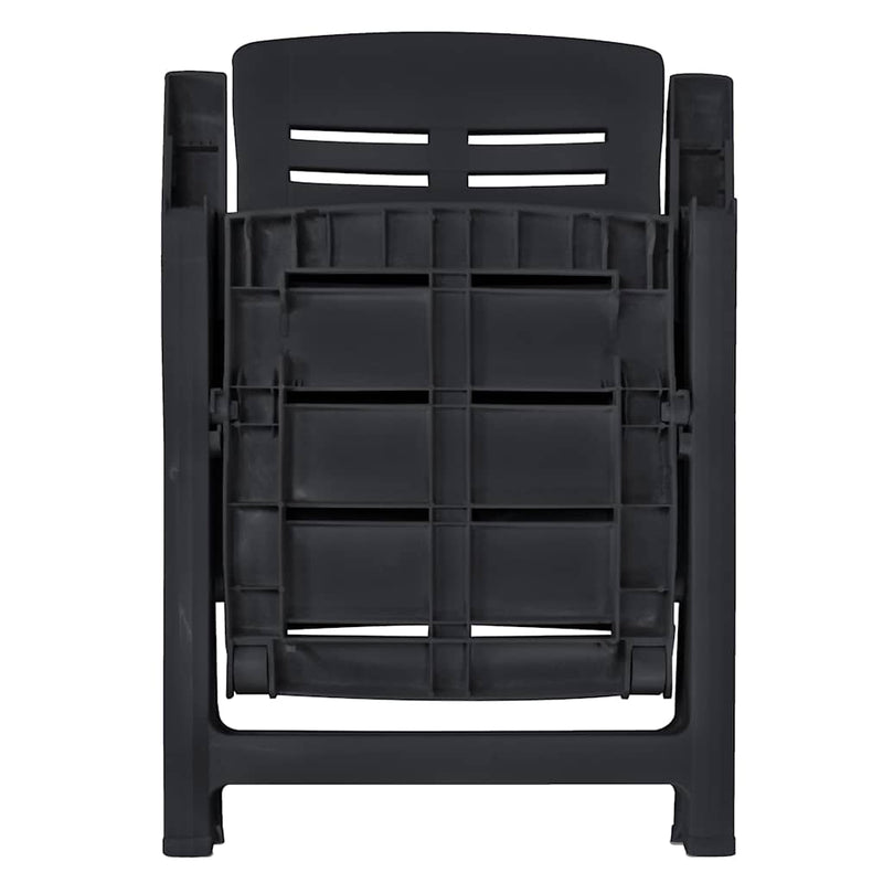 Set mobilier de exterior, 9 piese, antracit, plastic