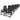 Set mobilier de exterior, 11 piese, antracit, plastic