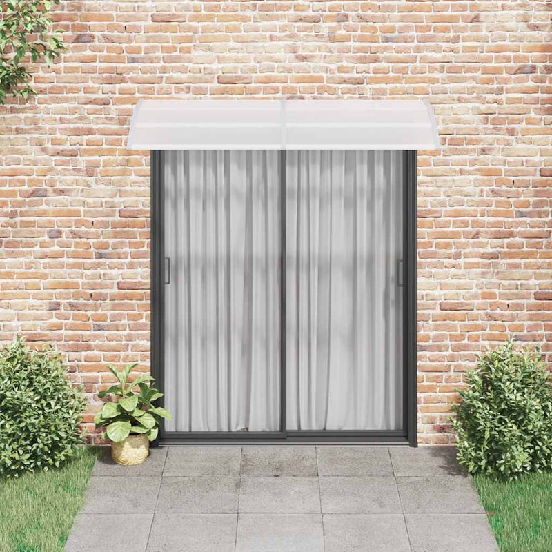 Copertină de ușă, gri și transparent, 200 x 75 cm, PC
