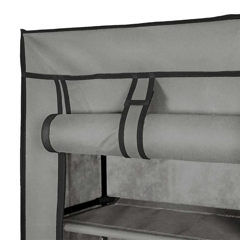 Pantofar cu husă, gri, 57 x 29 x 162 cm, material textil
