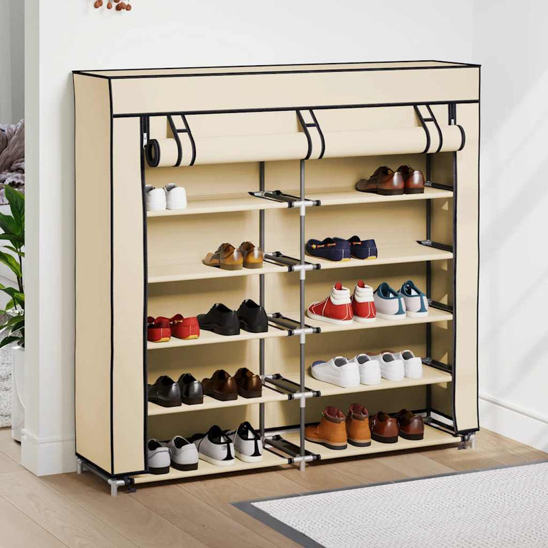 Pantofar cu husă, crem, 115x28x110 cm, material textil