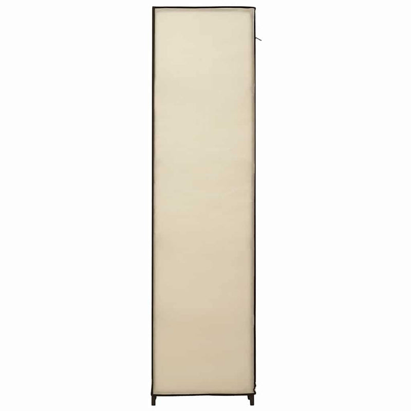 Șifonier cu bare și compartimente, crem, 150x45x176 cm, textil