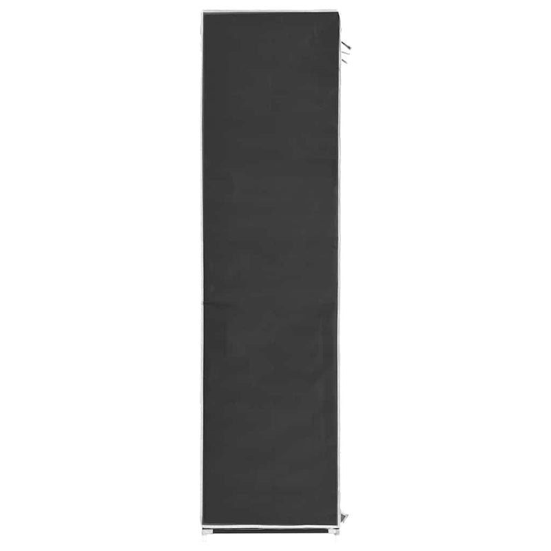 Dulap cu bare și compartimente, negru, 150x45x175 cm