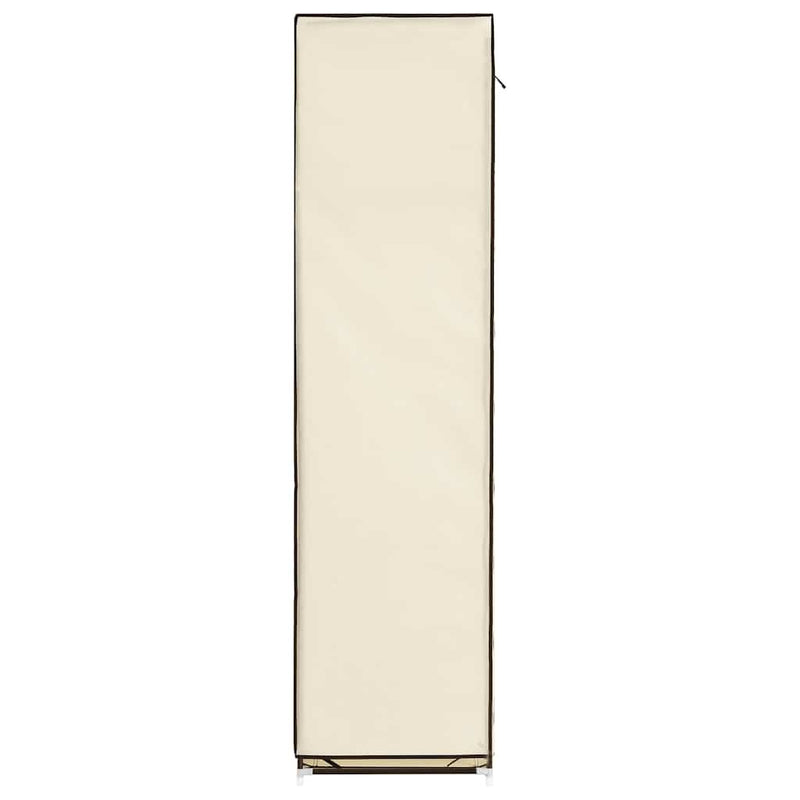 Șifonier cu compartimente și bare, crem, 150x45x175 cm, textil