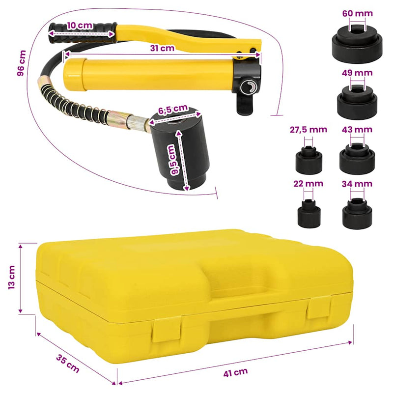 Set instrumente hidraulice de sertizare, 22 - 60 mm