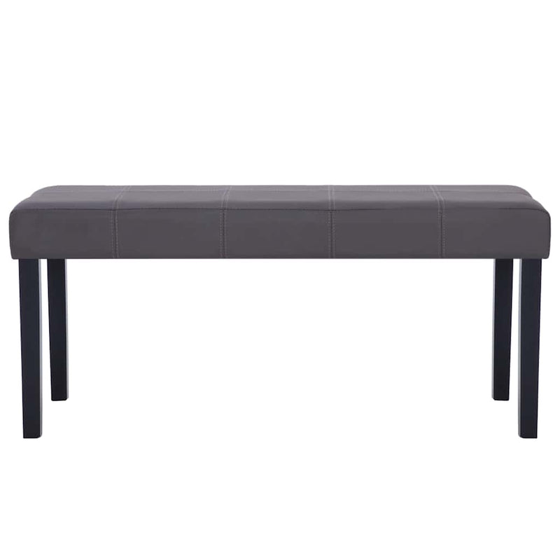 Bancă, gri, 106 cm, piele artificială
