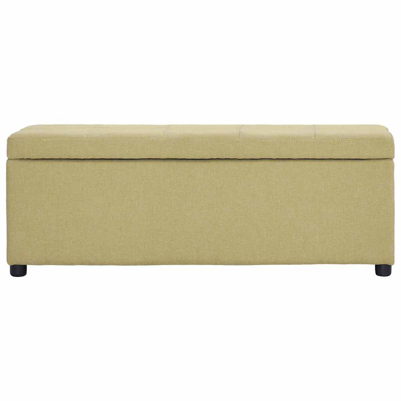 Bancă cu compartiment de depozitare, verde, 116 cm, poliester