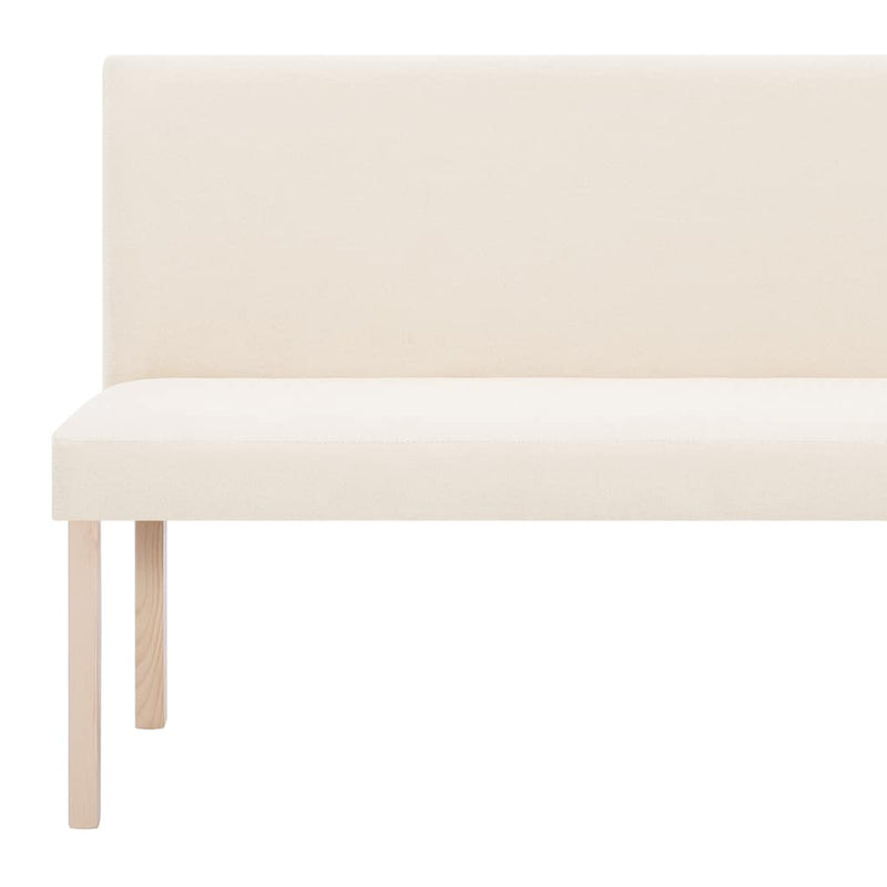 Bancă, crem, 139,5 cm, poliester